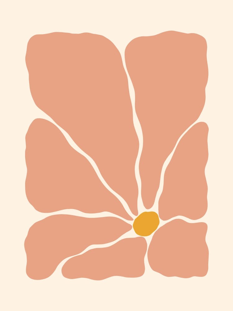 Abstract Flower 02 - Peach