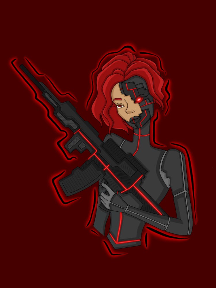 “Red Viper” Cyborg Warrior