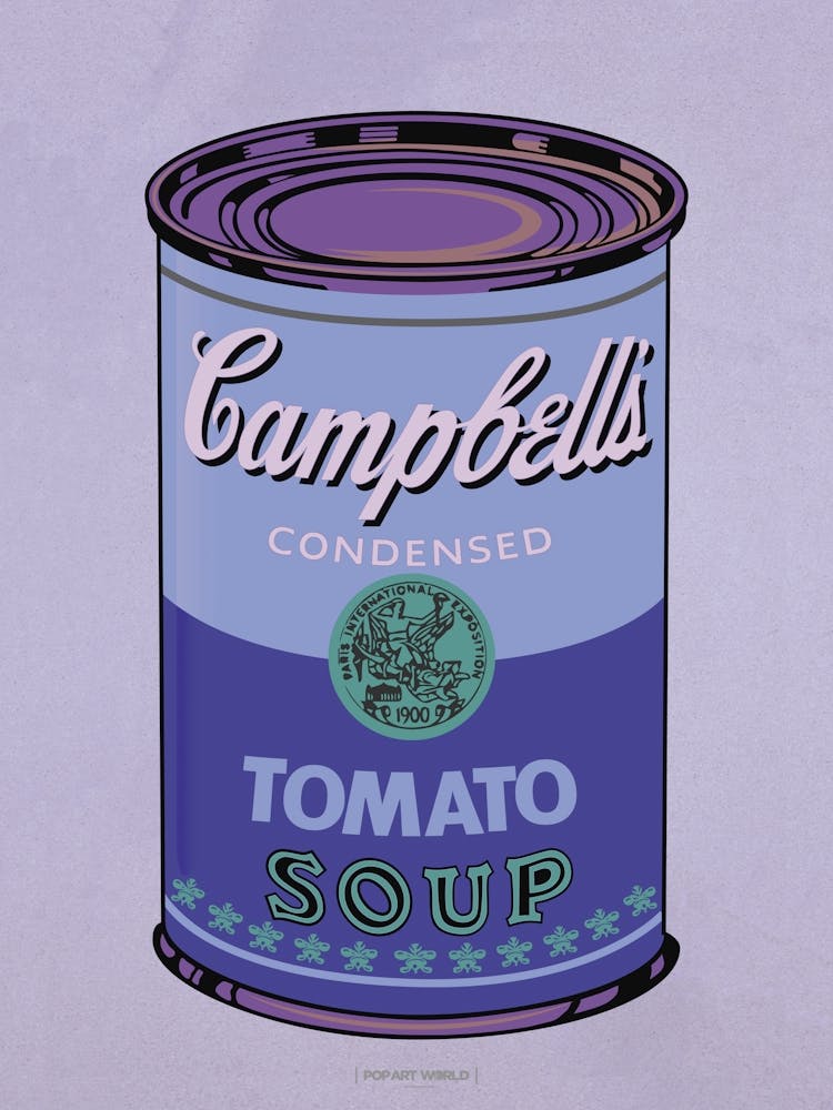 CAMPBELL´S SOUP VIOLET | POP ART Digital creation  | THE BEST OF POP ART, NOW IN DIGITAL VERSIONS! Prints with bright colors, sharp images and high image resolution.