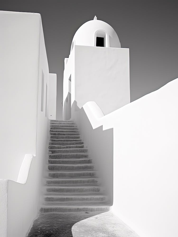 Santorini, Greece, Photography In Black And White 3