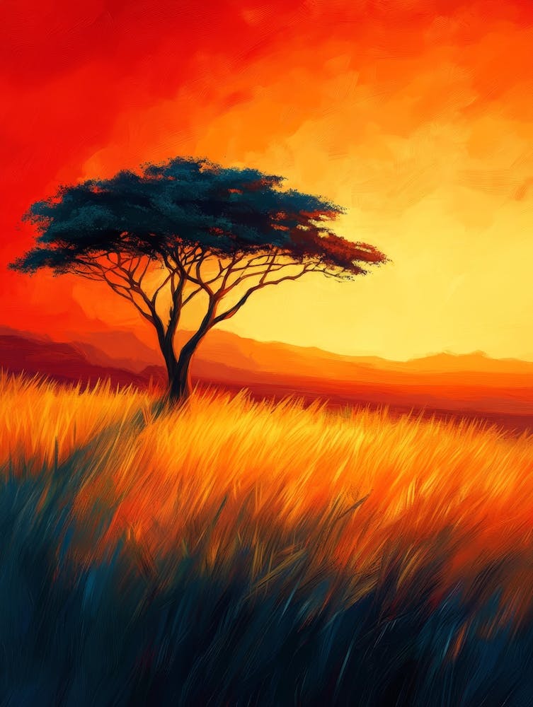 Sunset Acacia Tree 3