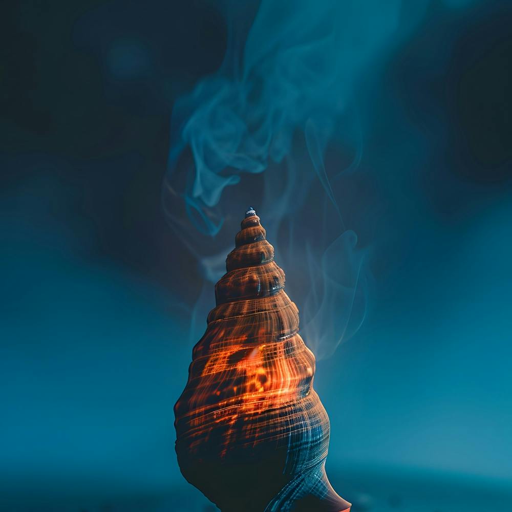 Sea Shell With Smoke 1