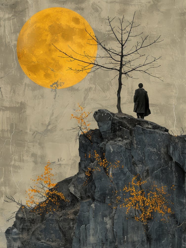 Homme sur un Rocher