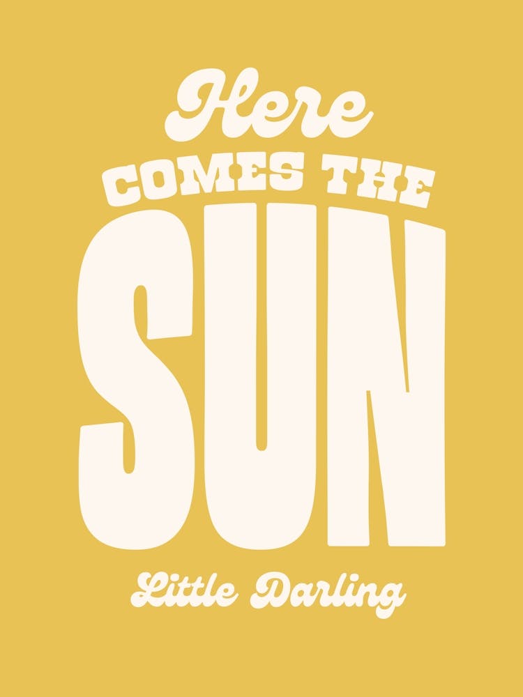 Here Comes The Sun - Cute Nursery Print