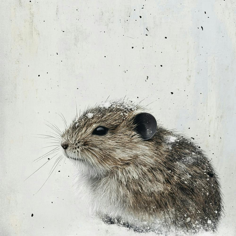 Hamster In The Snow