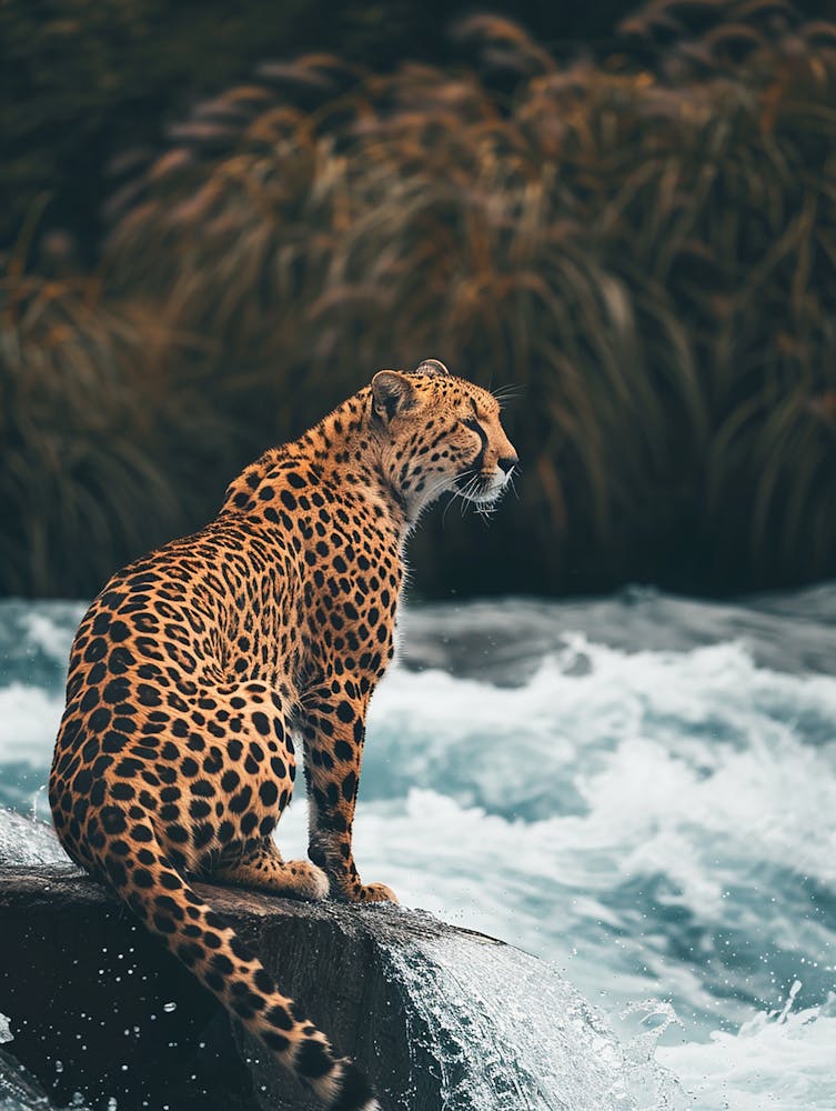 Leopard In The River