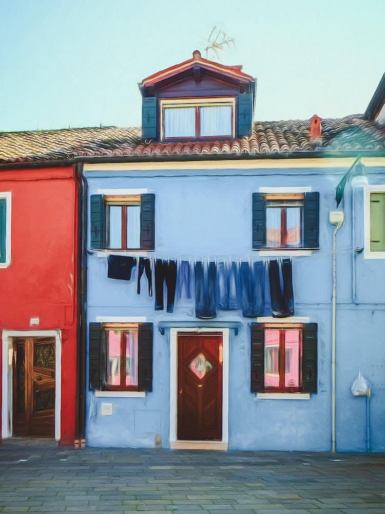 Drying Jeans In Burano