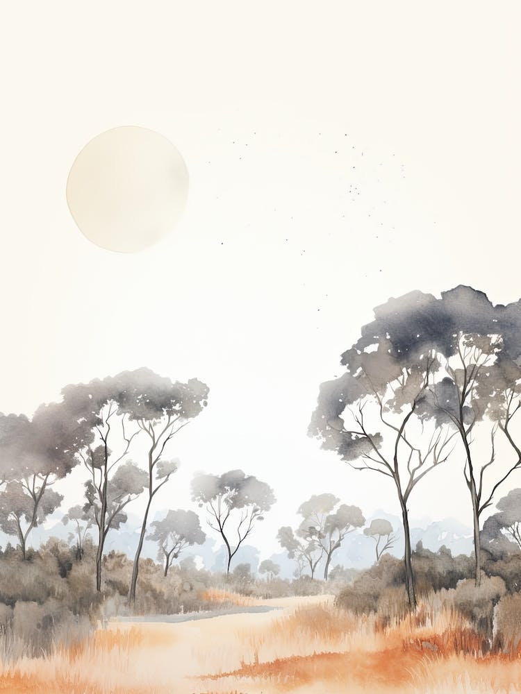 Watercolour Of Great Otway National Park   Victoria Australia 2