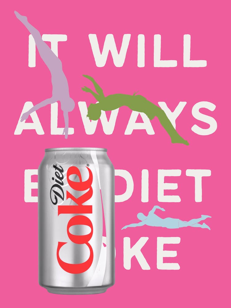 IT WILL ALWAYS BE DIET COKE! Trendy hot pink bar cart decor