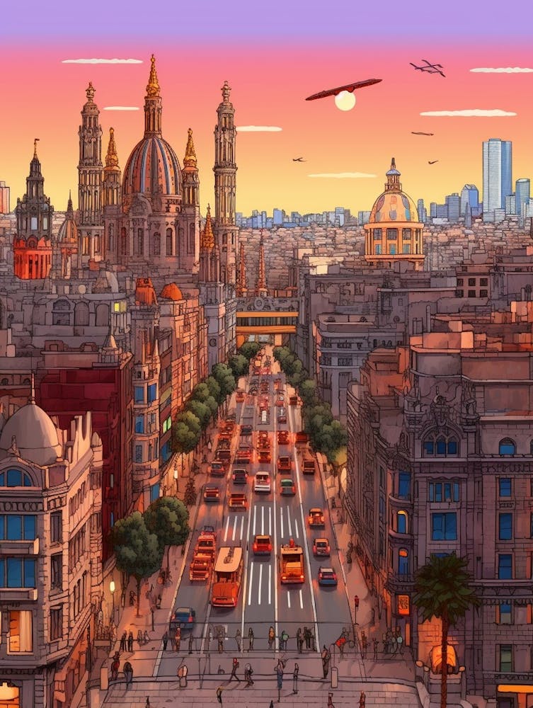Barcelona Pixel Art 1