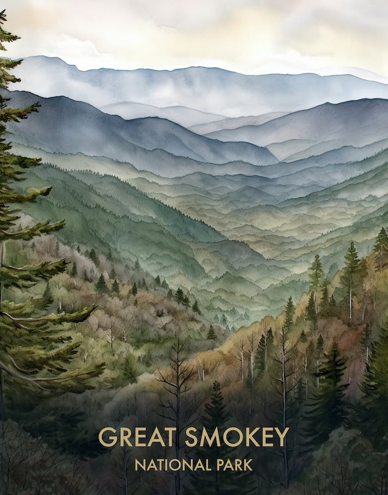 Great Smokey Park Watercolour 2