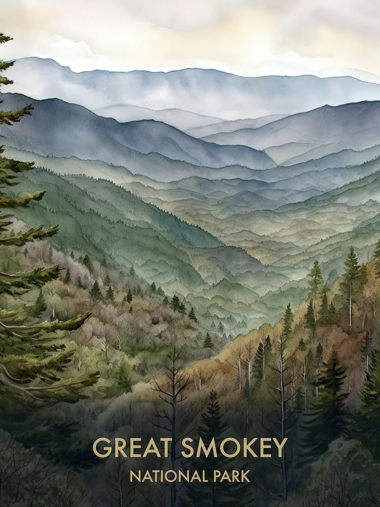 Great Smokey Park Watercolour 2
