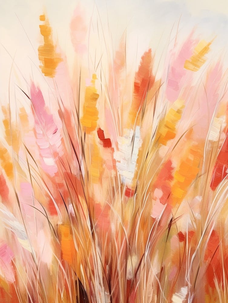 Fall Flower Painting Fountain Grass 3