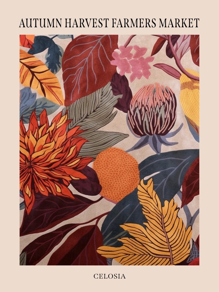 Fall Botanicals Celosia 1 Poster