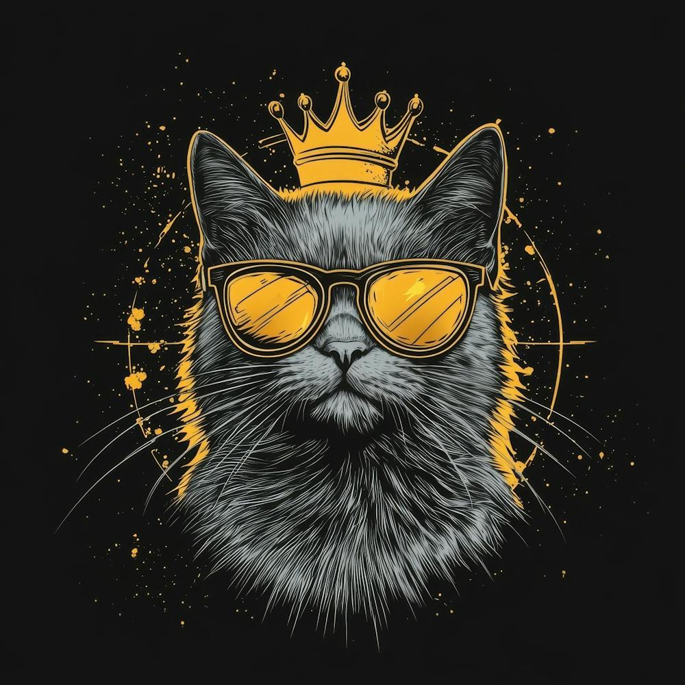 Cat Generated AI. Wall