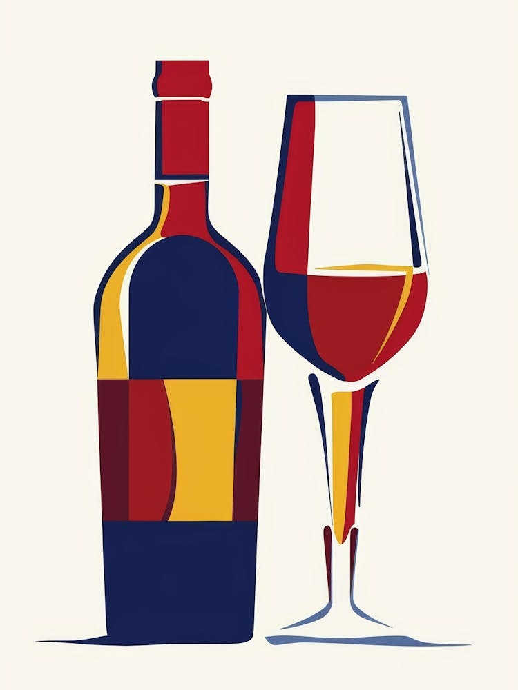 Wine Bottle And Glass