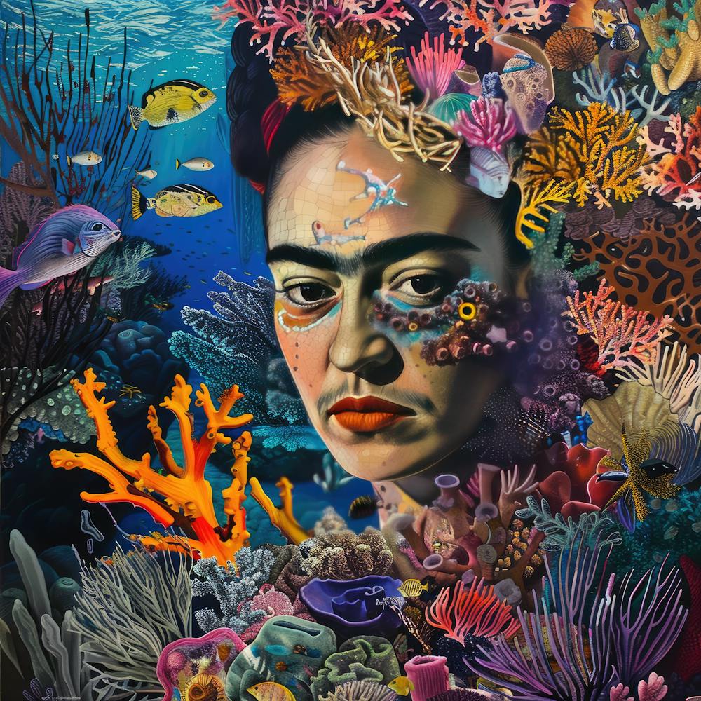 Frida Kahlo and the Coral Reef. Animal Conservation Series