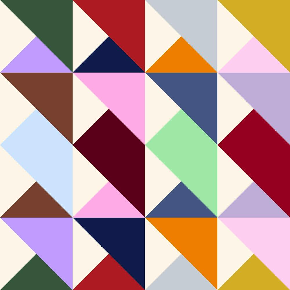 Squares And Triangles Geometric Grid Multi