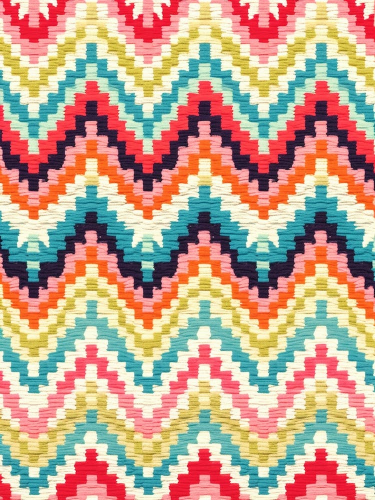 Crochet Blanket Material Retro  1