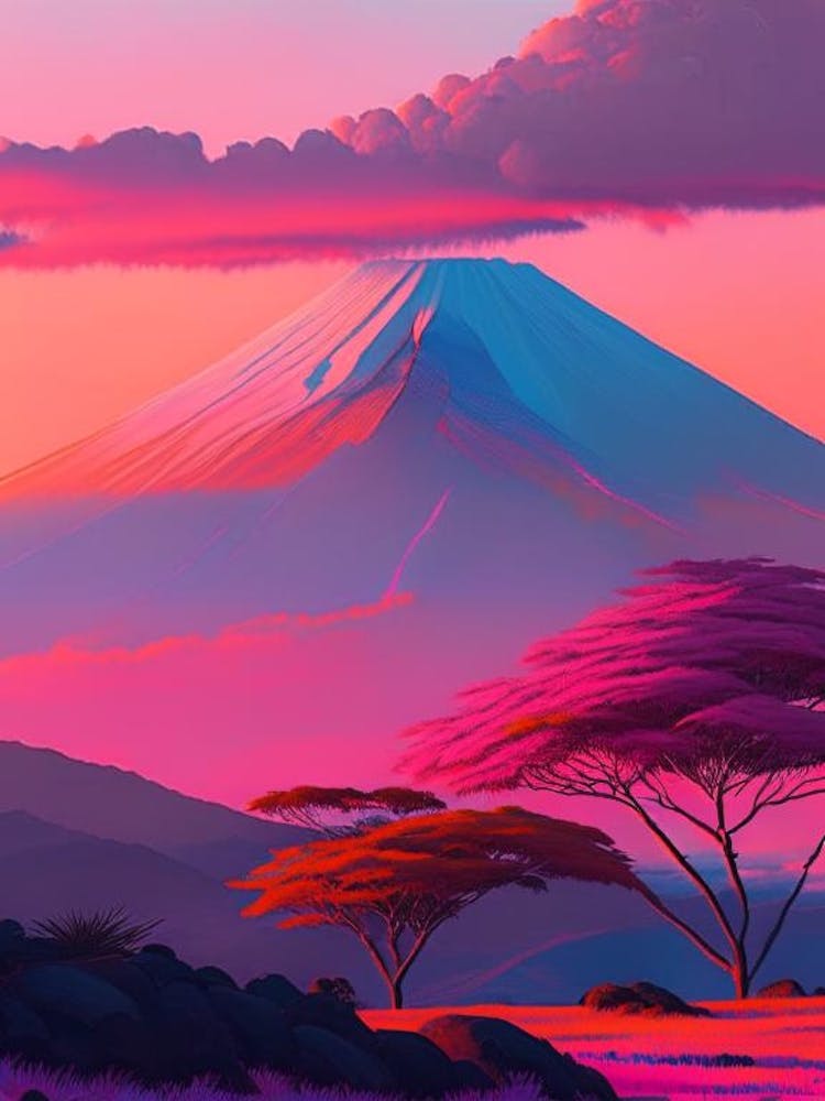 Mount Kilimanjaro Dreamy Sunset