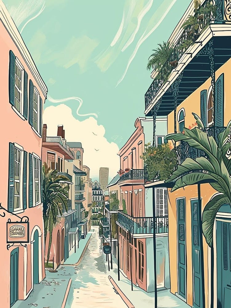 Frenchmen Street Storybook Illustration 4