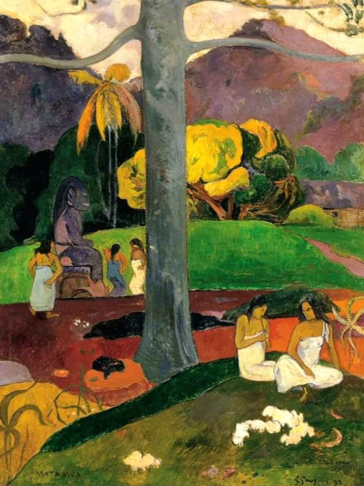 Paul Gauguin The Olden Times, 1892 in HD Remastered Immaculate Vibrant