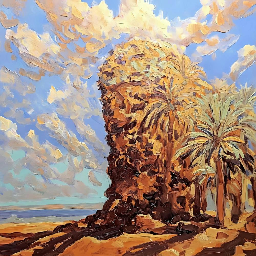 Palm Trees On The Beach