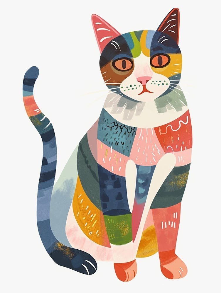 Türkische Van Katze Clipart-Illustration 3