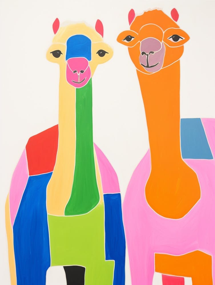 Colourful Kids Animal Art Camel 3