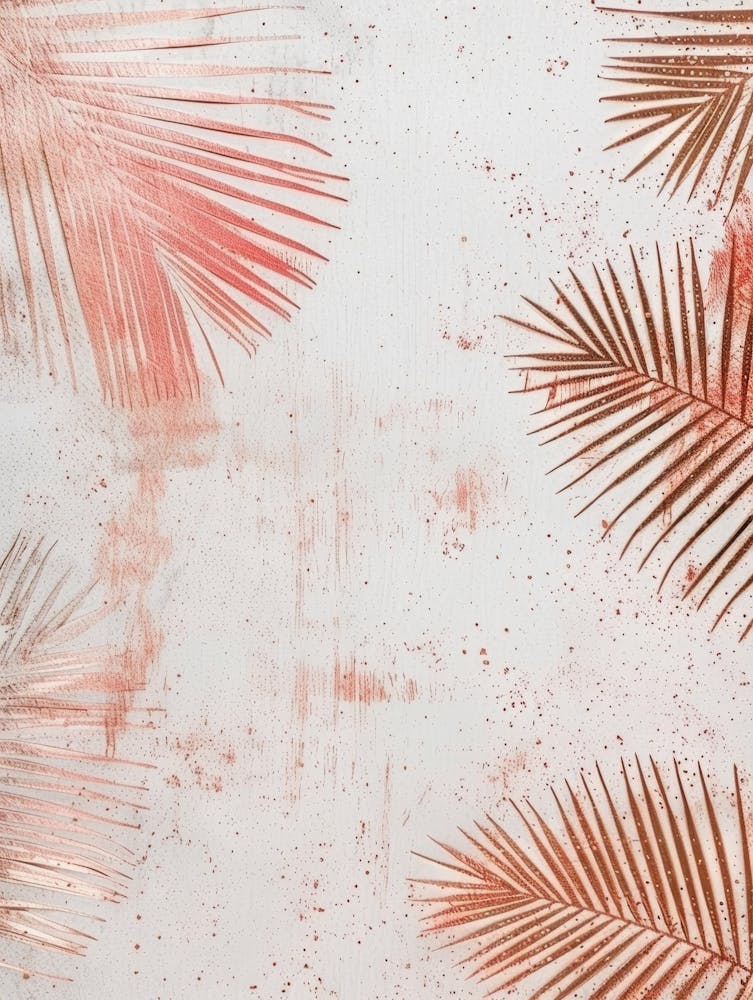 Palm Leaves On A White Background