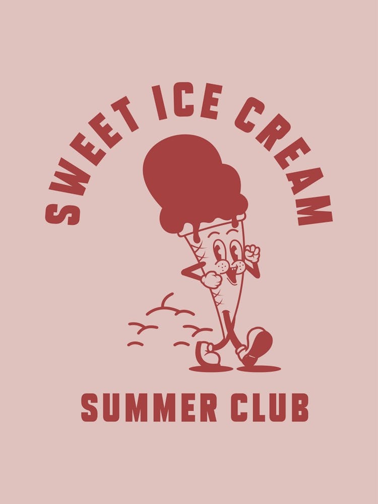 Retro Poster Funky Retro Wall Decor Groovy Poster Trendy Wall Art Retro Groovy Print Sweet Ice Cream Retro Art