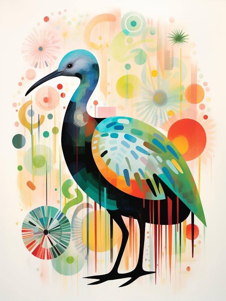Collage de Peinture d'Oiseau - Kiwi 4