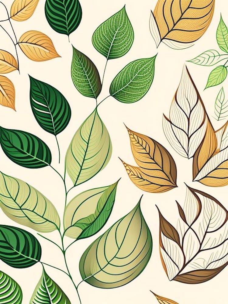 Leaf Pattern Warm Tones 5