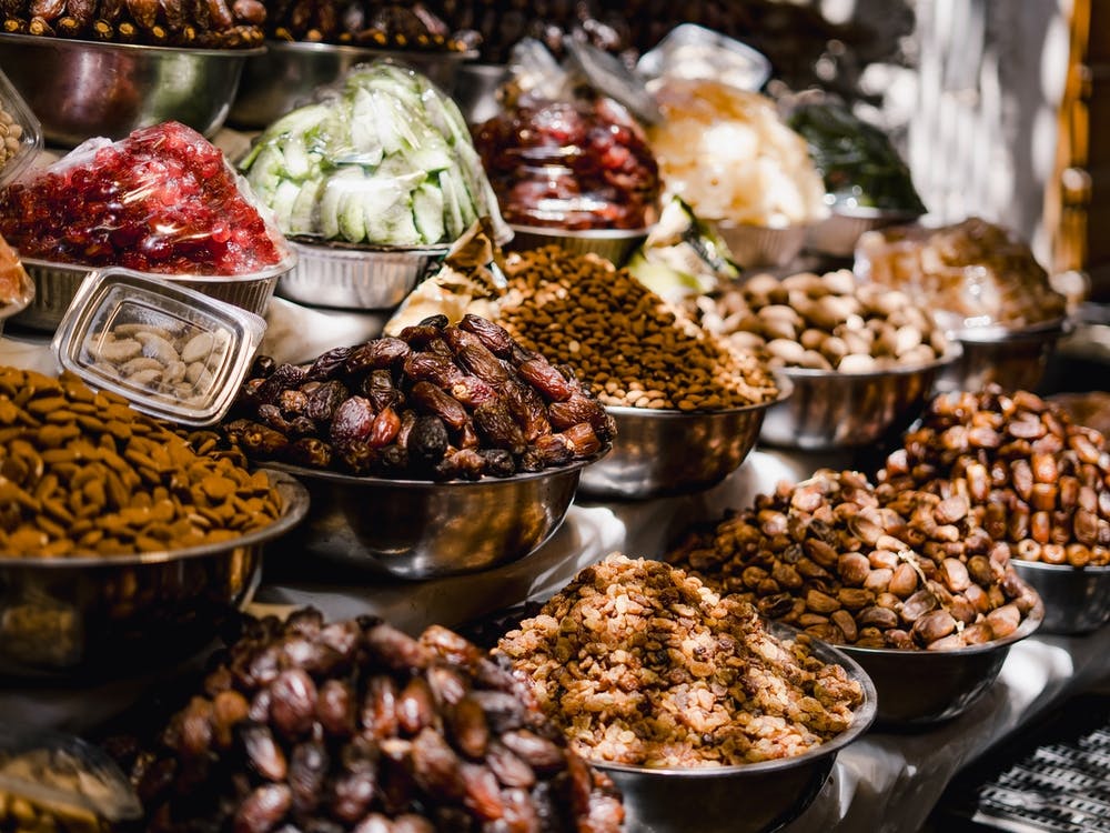 Herbs and spices at Food Market in Fes, Morocco | Colorful travel photography