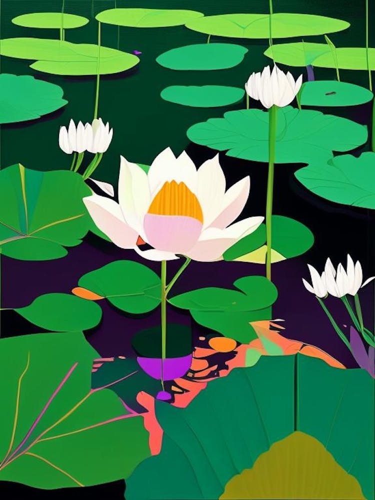 Lotus Flowers In Park Fauvism Matisse 1