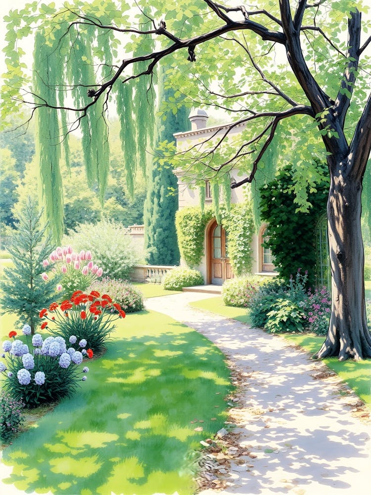 Willow Tree In The Garden