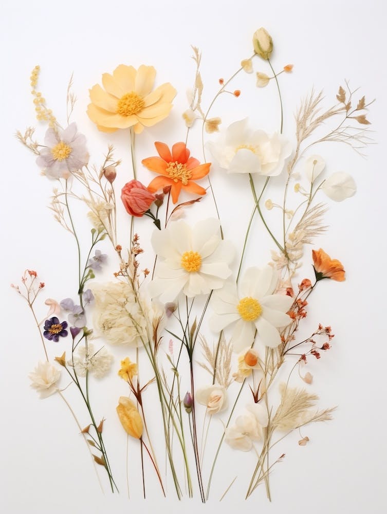 Pressed Flower Botanical Art Wildflowers 2