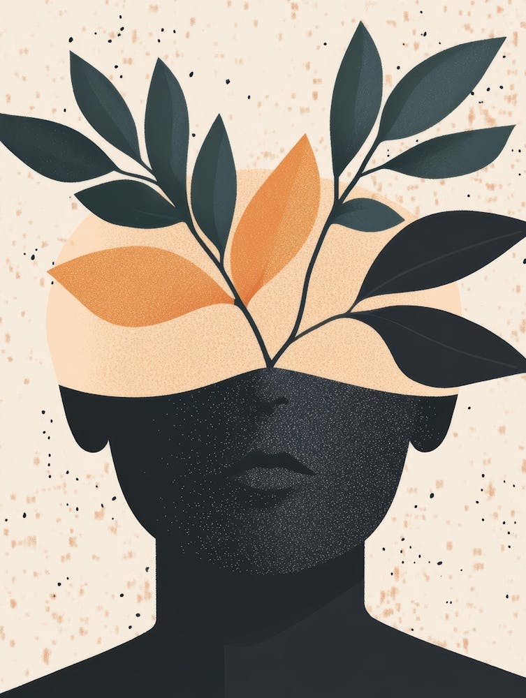 Head With Leaves