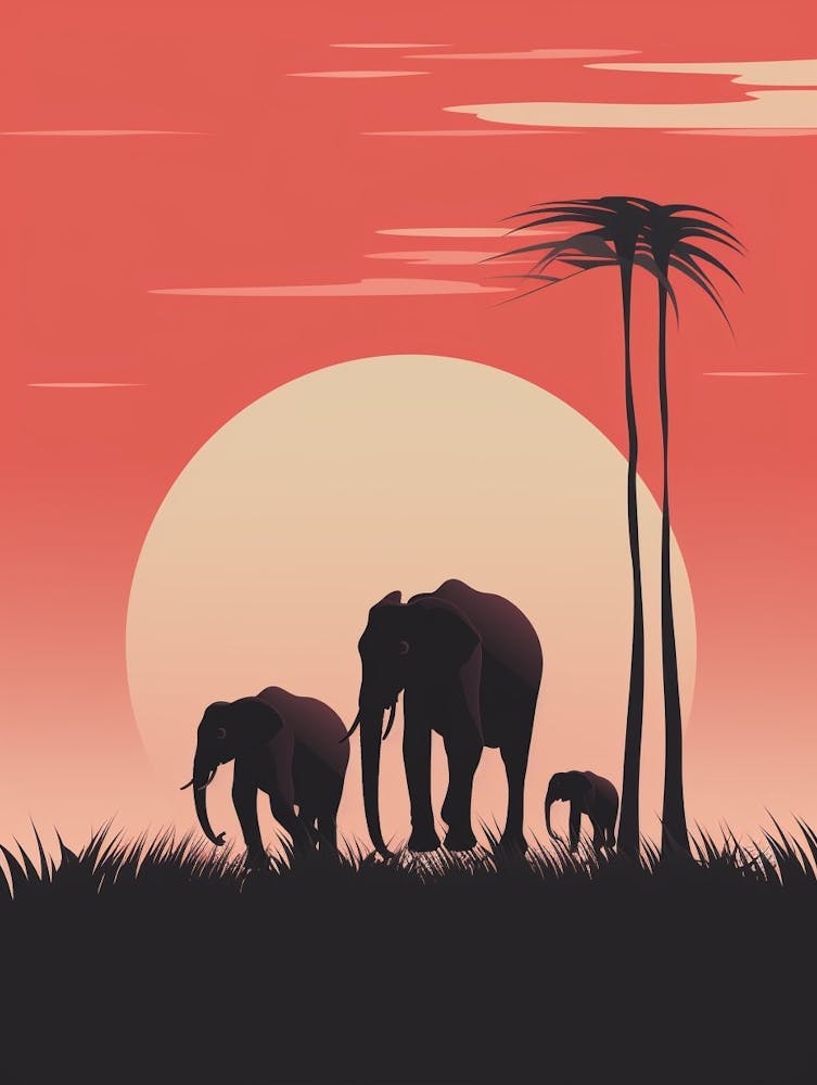 Elephant Minimalist Abstract 2