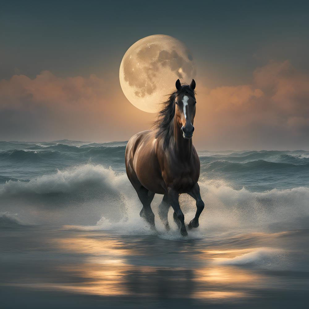 Horse In The Ocean
