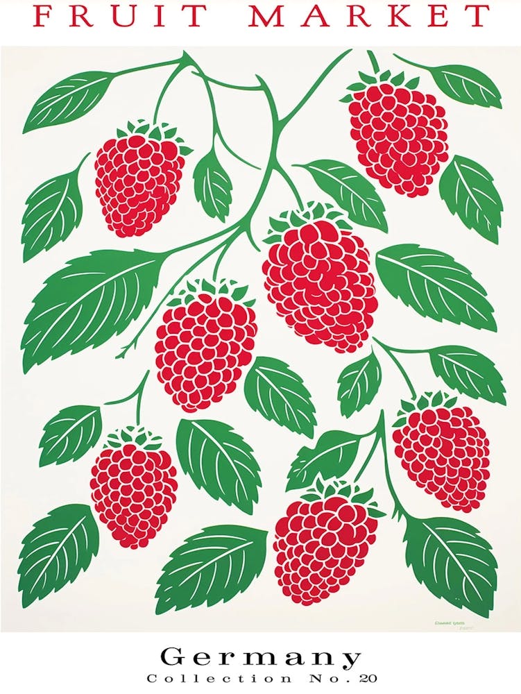 Raspberry Fruit Poster Gift Germany Market