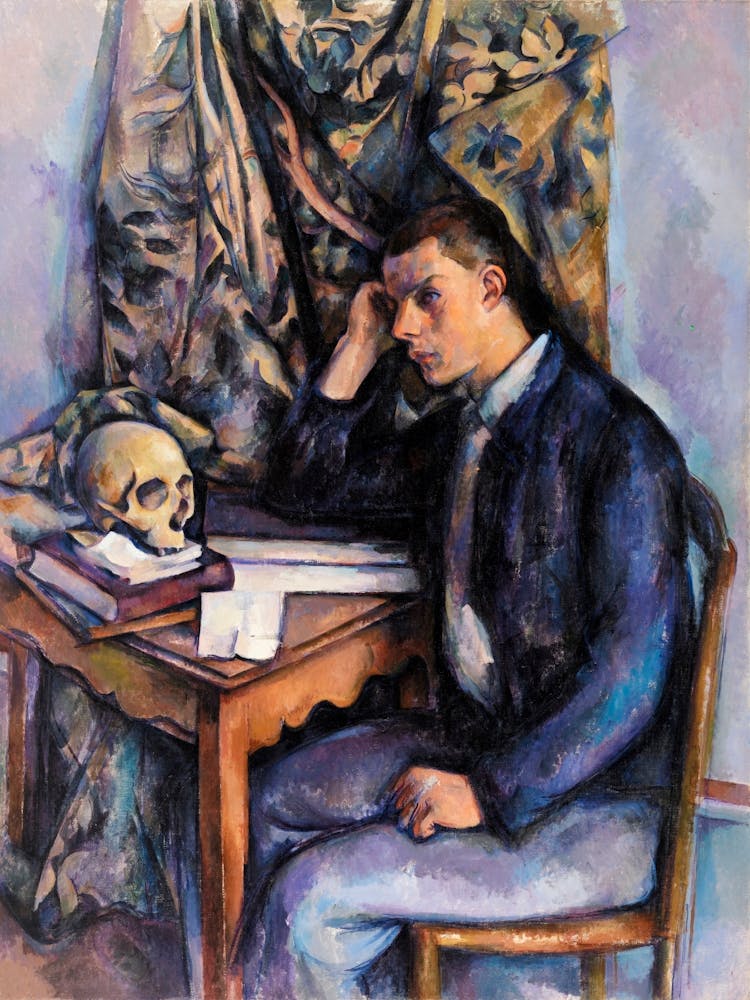Young Man And Skull, Paul Cézanne