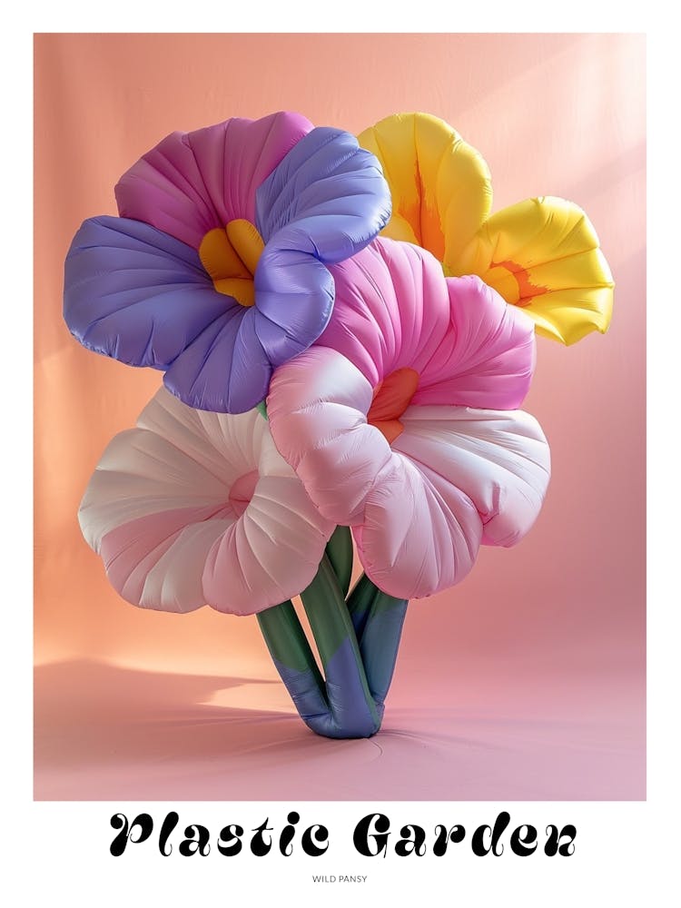 Dreamy Inflatable Flowers Poster Wild Pansy 1