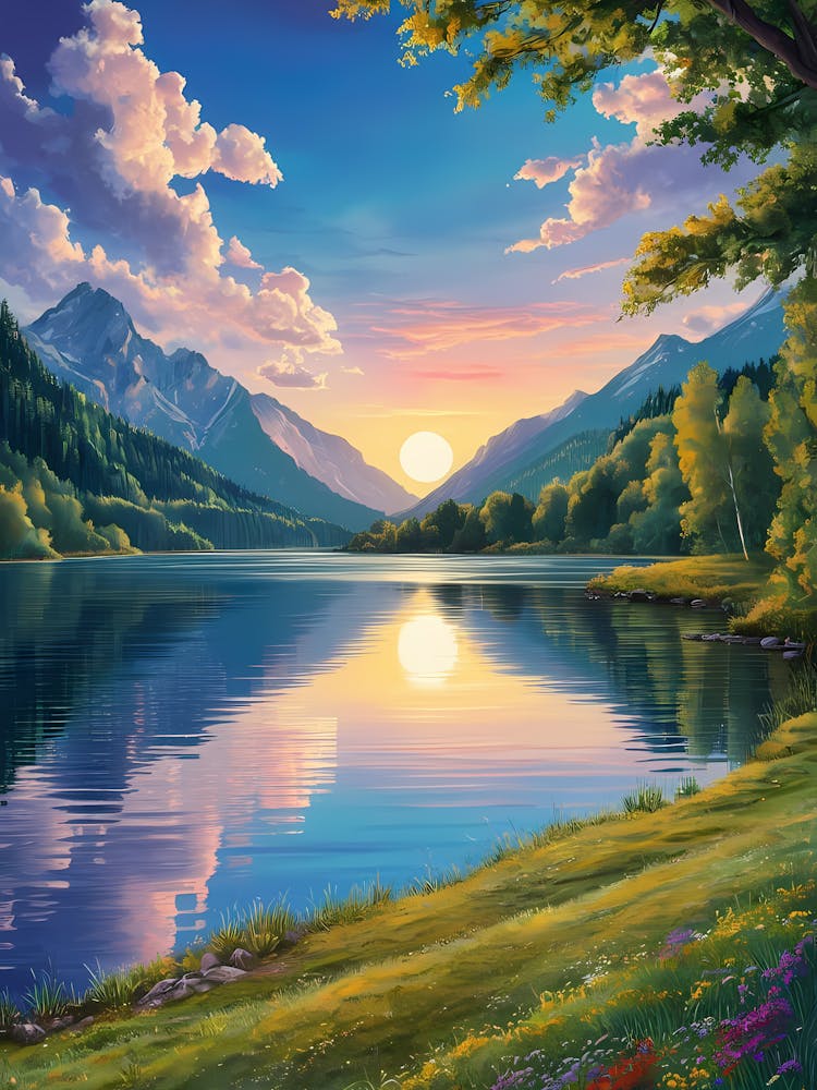 Sunset By The Lake 13