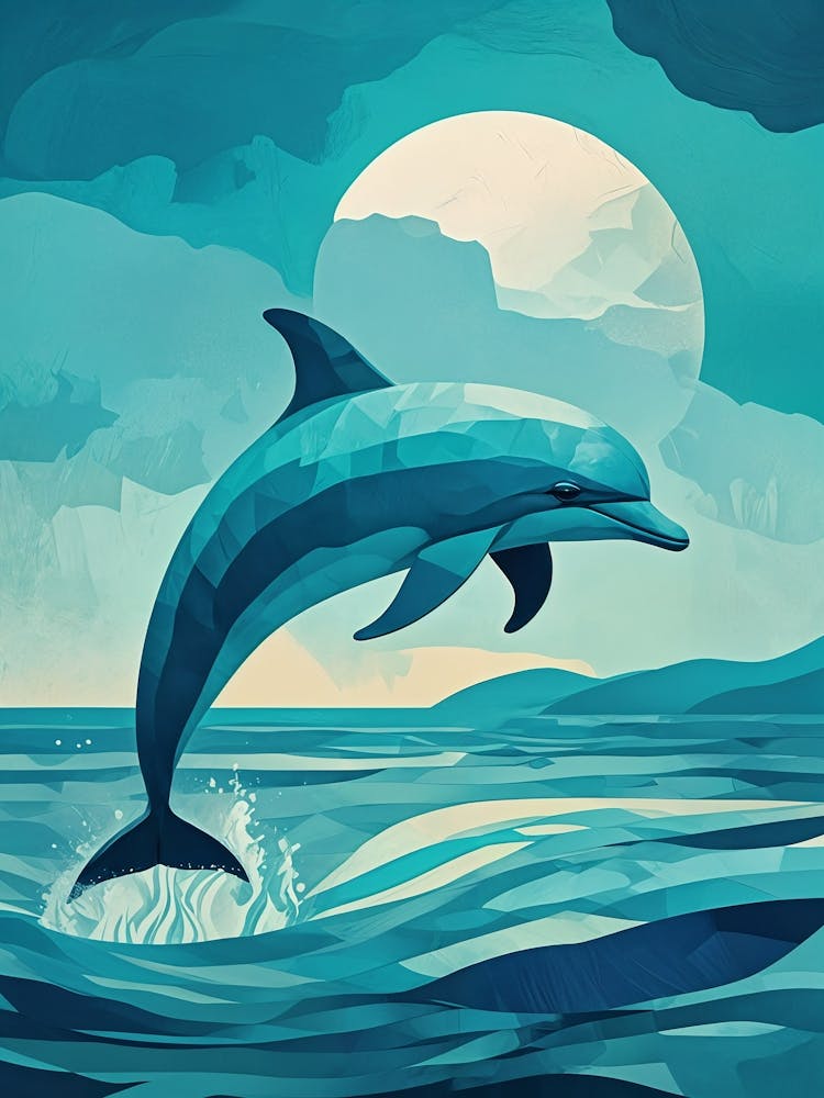 Blue Dolphin In The Ocean