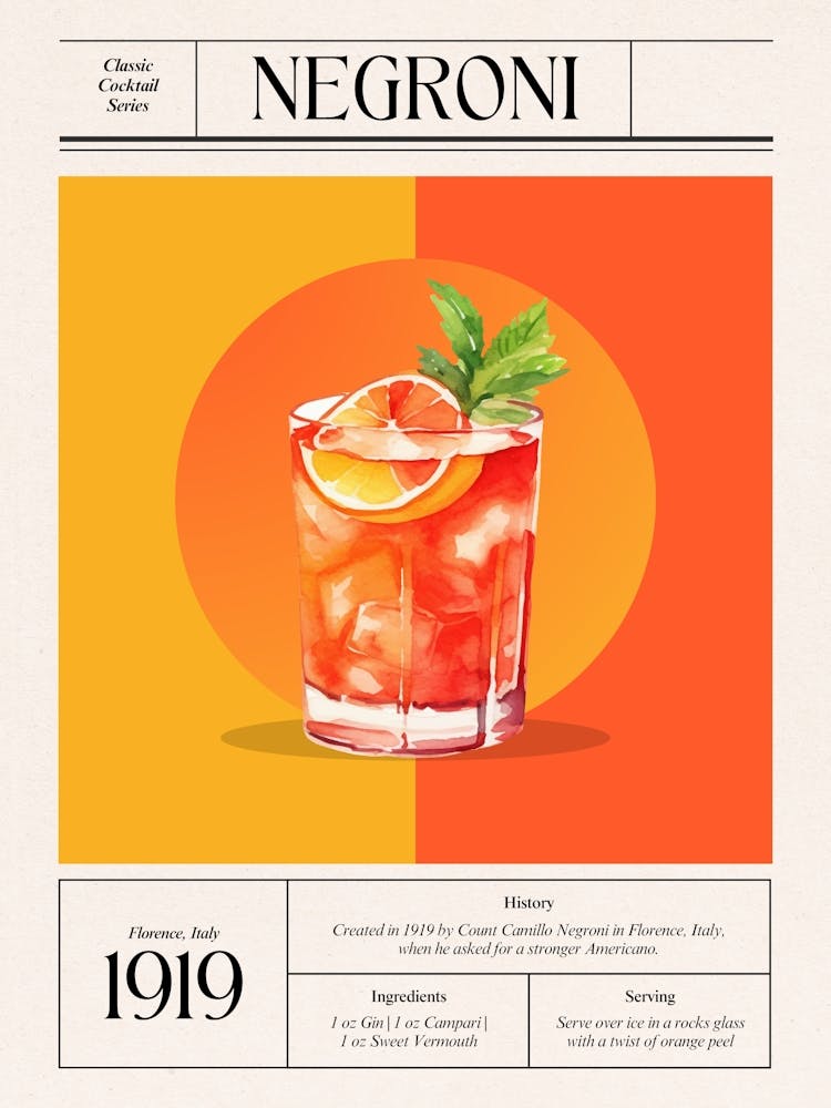 Retro Vintage Negroni