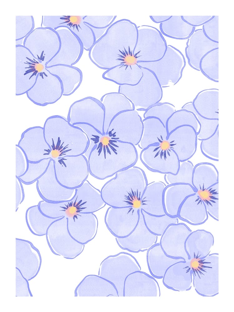 Watercolor Pansies