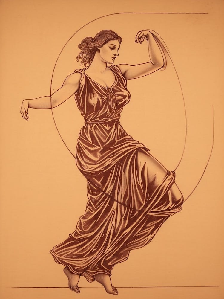 Aphrodite Vintage Drawing 4