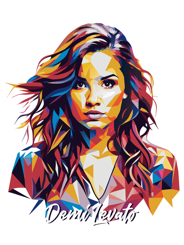 Demi Levato 02 Portrait Music WPAP Pop Art