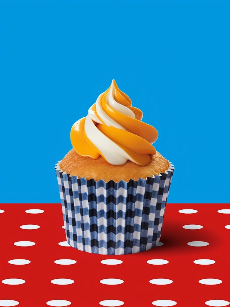 Cupcake With Frosting Pop Art Inspired 1
